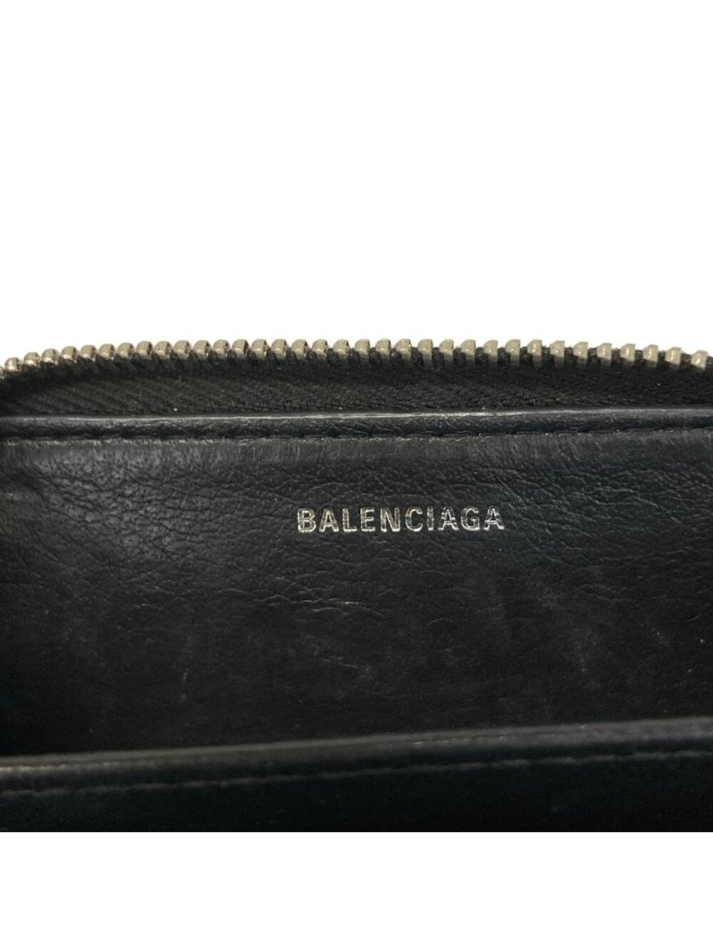 Balenciaga Coin Case Everyday Zip Continental Card Black White Zip Around - Picture 4 of 6